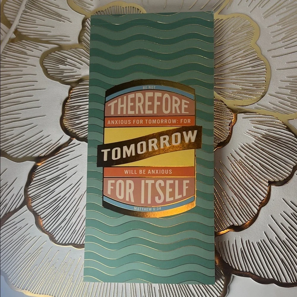 Inspirational Green and Gold Notebook